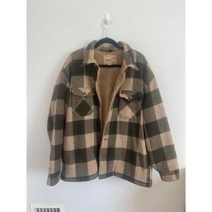 Woolrich Jacket Men‎ XL Plaid Sherpa Lined Flannel Shirt Coat USA Made